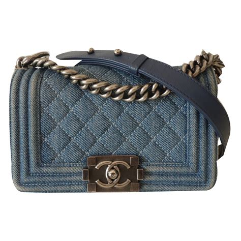 Chanel blue jean bag